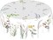 Watercolor Wild Floral Leaf Tablecloth Round 60 Inch,Spring Summer Colorful Flowers Polyester Circle Table Cloth Wrinkle Stain Resistant Washable Table Cover for Kitchen Dining Room Party Picnic